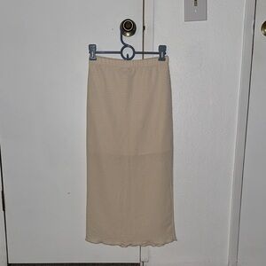 Chic Cream Midi Skirt for Women